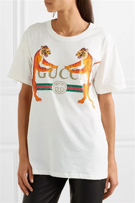 gucci t shirt with two tigers|gucci tiger t shirt men.